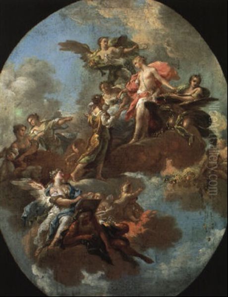 Allegorie De L'abondance Et De La Litterature Oil Painting by Jean-Baptiste Leprince