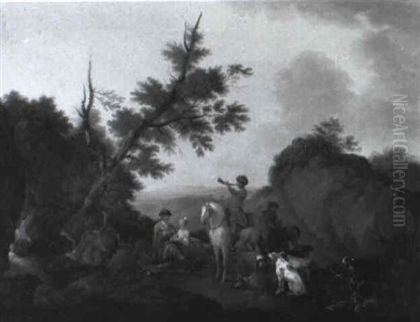 A Hunting Party After The Chase by Jean-Baptiste Leprince