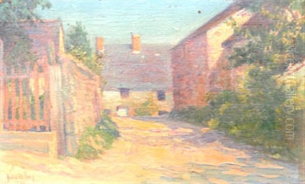 Cour De Ferme Oil Painting by Jules Leray