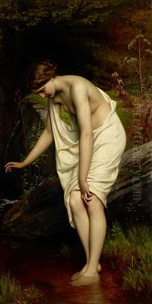 Idylle Oil Painting by Joseph Henri Francois Van Lerius