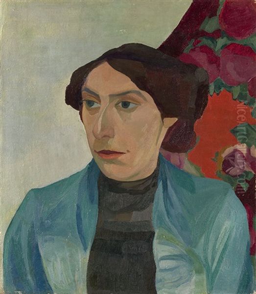 Female Portrait Oil Painting by Nadezhda Vladim Irovna Lermontova