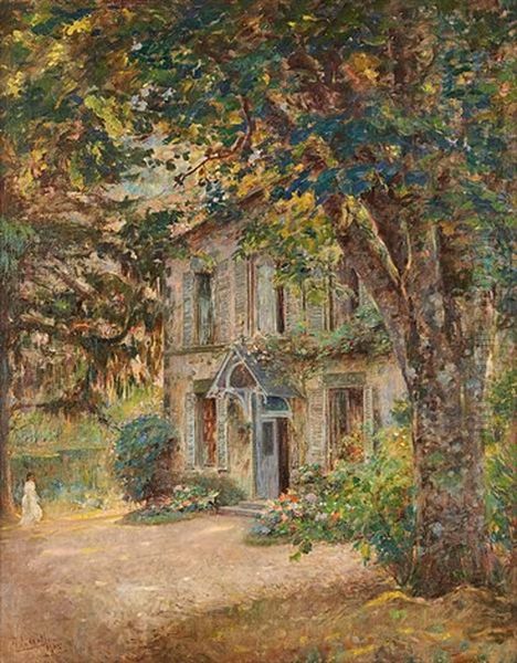 Retour A La Villa Oil Painting by Henry Lerolle