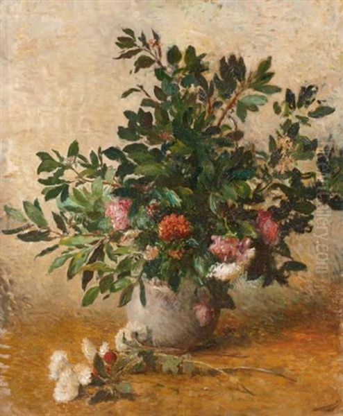 Bouquet De Fleurs Oil Painting by Henry Lerolle