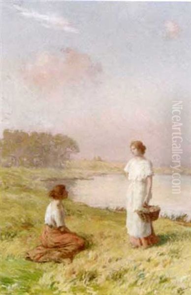 An Afternoon Idyll Oil Painting by Henry Lerolle