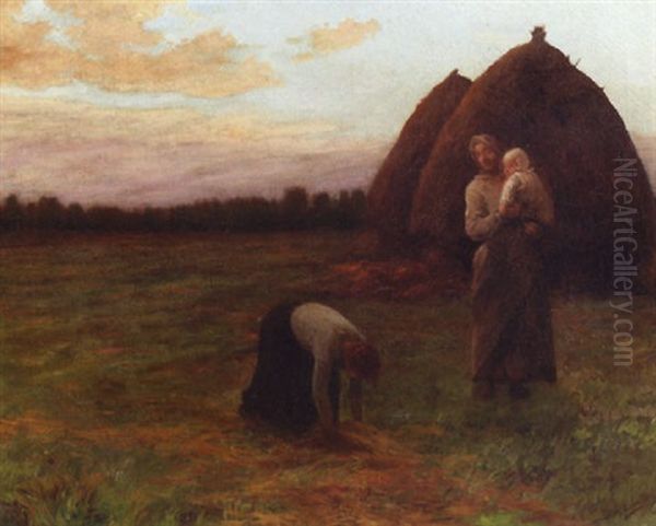 In The Fields Oil Painting by Henry Lerolle