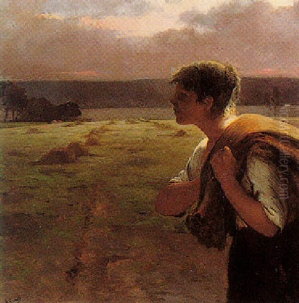 The Return From Work Oil Painting by Henry Lerolle