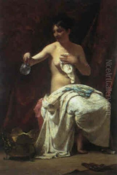 Femme A Sa Toilette Oil Painting by Henry Lerolle