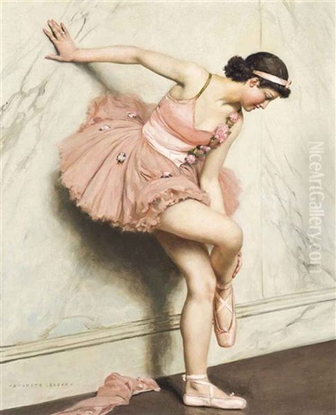 Ballerina Oil Painting by Auguste Leroux