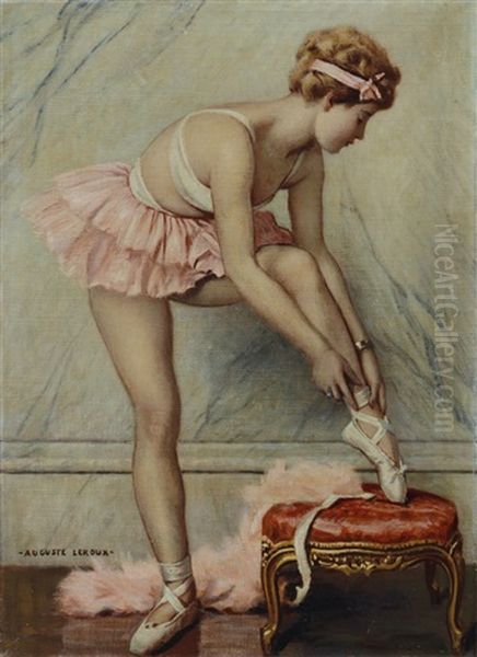 Ballerina Oil Painting by Auguste Leroux