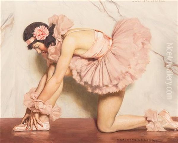 Ballerina Oil Painting by Auguste Leroux