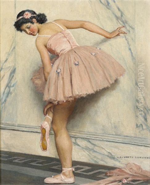 Die Ballettanzerin Oil Painting by Auguste Leroux