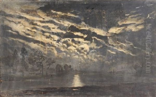 L'orage Oil Painting by Marie Guillaume Charles Leroux