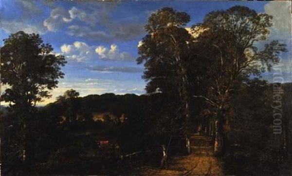 Paysage Champetre Oil Painting by Marie Guillaume Charles Leroux