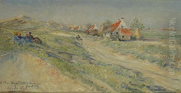 Een Zomerdag In De Hollandse Duinen Oil Painting by Hippolyte Leroy