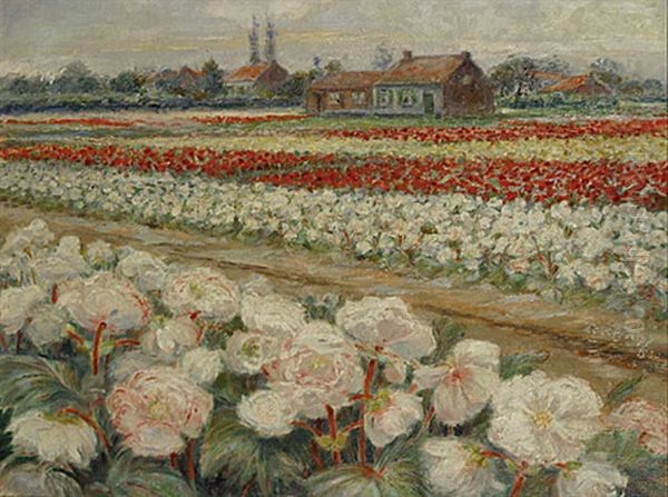 Bloemenvelden Oil Painting by Hippolyte Leroy