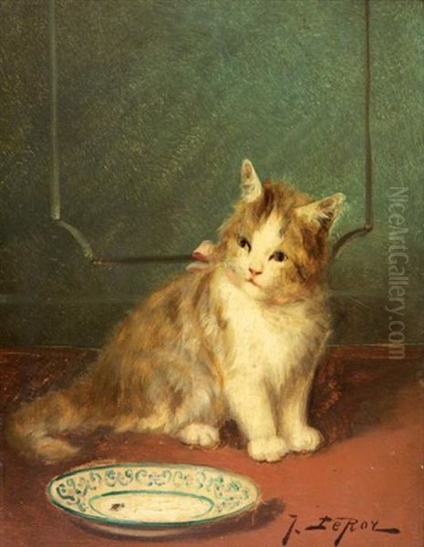 Le Chaton Oil Painting by Jules Leroy