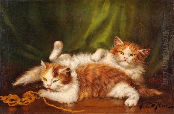 Chats Endormis by Jules Leroy