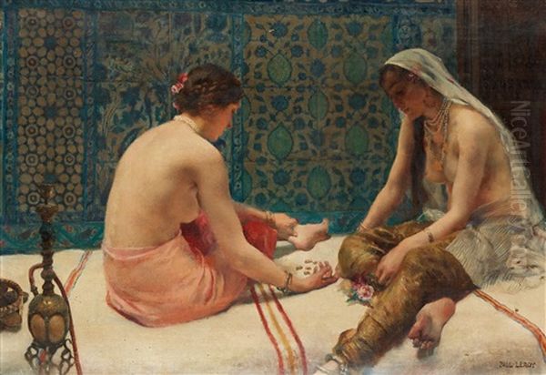 A Scene From The Harem Oil Painting by Paul Alexandre Alfred Leroy