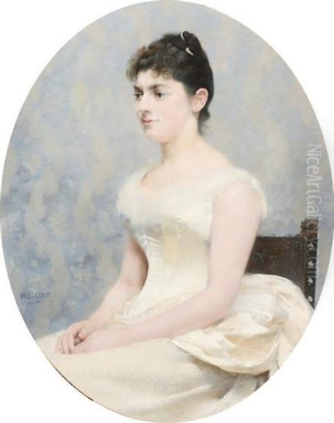 Portrait De Femme Oil Painting by Paul Alexandre Alfred Leroy