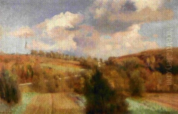 Paysage A La Souterraine Oil Painting by Paul Alexandre Alfred Leroy