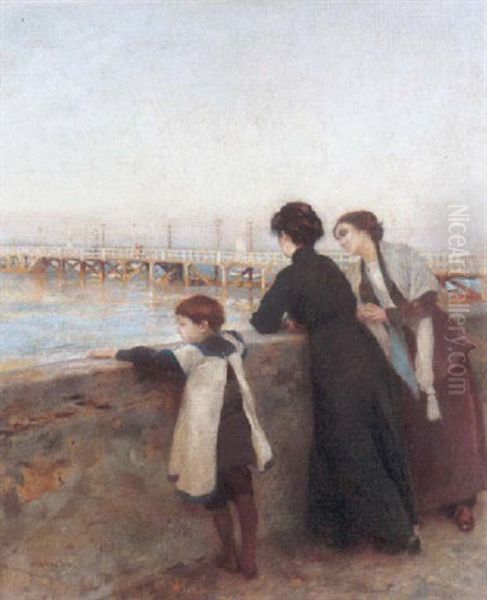 Pres De La Mer Oil Painting by Paul Alexandre Alfred Leroy