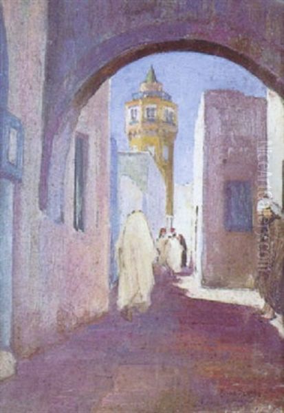 Aux Abords De La Mosquee Oil Painting by Paul Alexandre Alfred Leroy