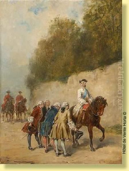 Lavisite Du Cavalier Oil Painting by Louis Emile Benassit