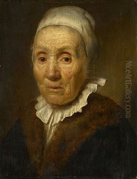 Rembrandt-schule. Bildnis Einer Alten Frau Oil Painting by Paulus Lesire