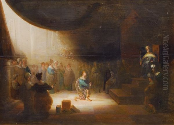 Daniel Interpreting Nebukadnezar's Dream Oil Painting by Paulus Lesire