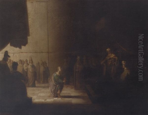 Joseph Interpreting Pharaoh's Dreams Oil Painting by Paulus Lesire