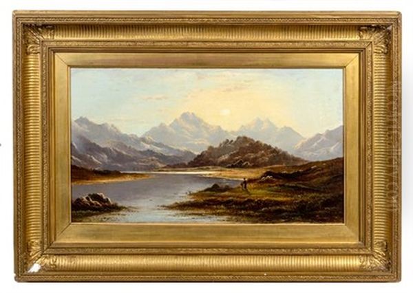 Mountainous Landscapes (two Works) Oil Painting by Charles Leslie