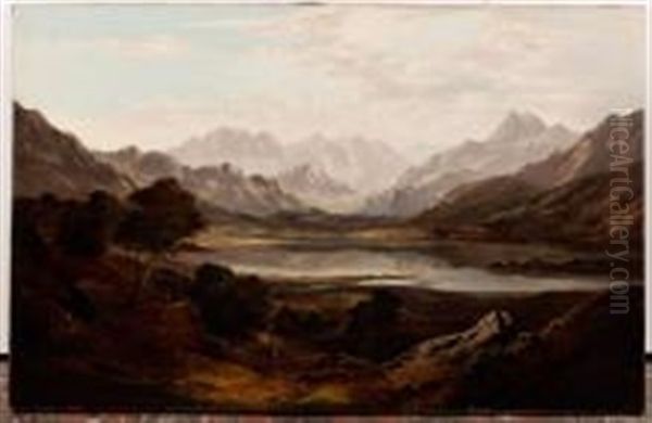 Le Mont Snowdon Oil Painting by Charles Leslie