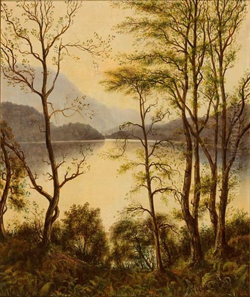 Malerische Seenlandschaft Oil Painting by Charles Leslie