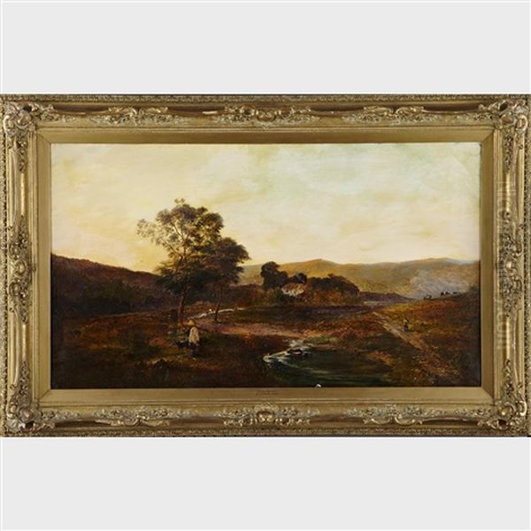 Welsh Pastures Oil Painting by Charles Leslie