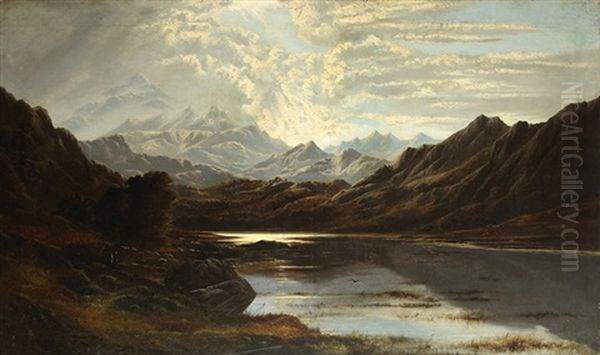 Mountainous Landscape (snowdon, Wales) by Charles Leslie