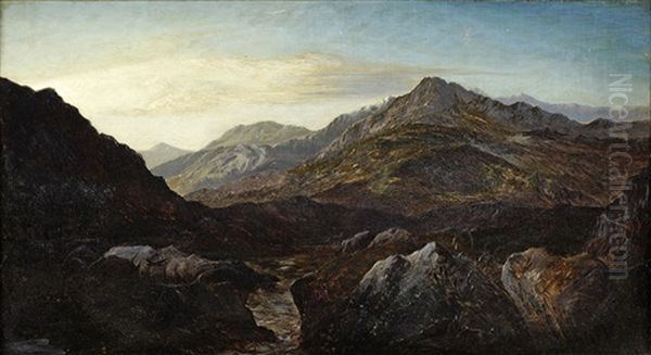 Hochland Mit Wildbach Oil Painting by Charles Leslie