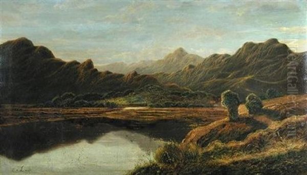 A Shower In The Highlands Oil Painting by Charles Leslie