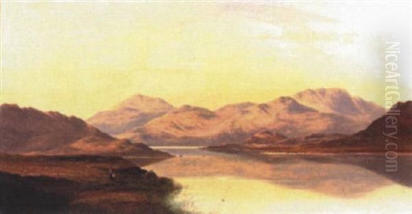 Ben Ledi And Loch Venechar Oil Painting by Charles Leslie