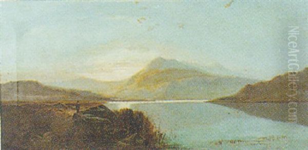 Llyn Dyffyn, North Wales Oil Painting by Charles Leslie