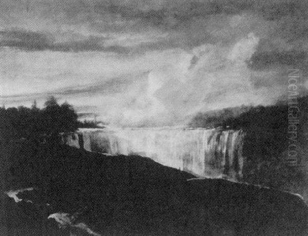 Niagara Falls Oil Painting by Charles Robert Leslie