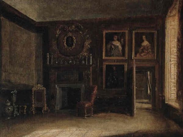 The Queen's Bedchamber, Hampton Court Palace Oil Painting by Charles Robert Leslie