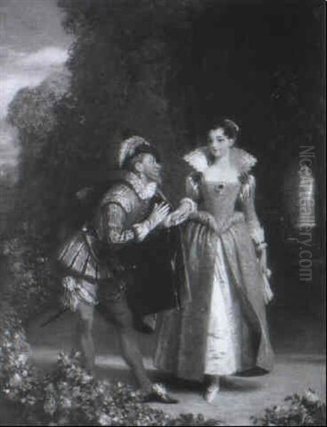 The Proposal Oil Painting by Charles Robert Leslie