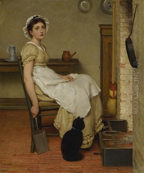 Her First Place Oil Painting by George Dunlop Leslie