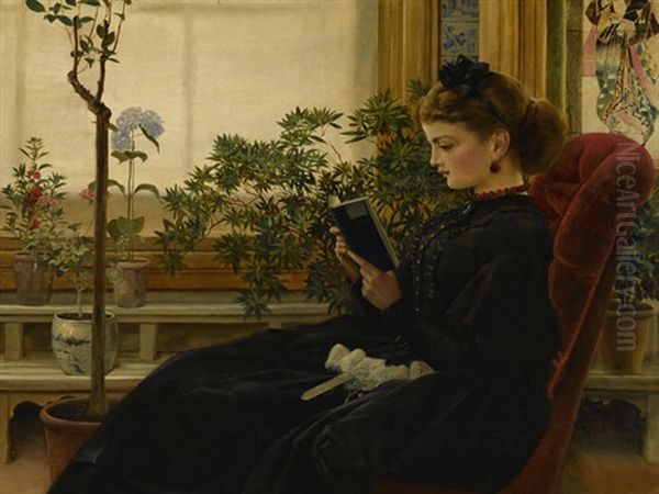 Her Favorite Pastime Oil Painting by George Dunlop Leslie