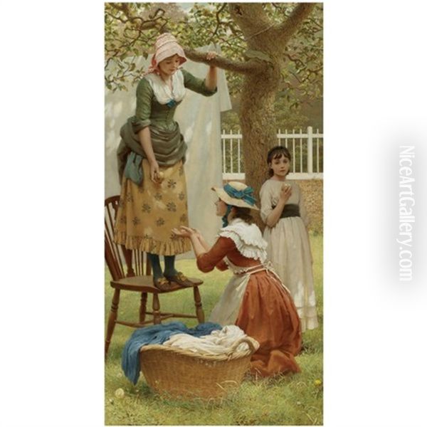 The Daughters Of Eve Oil Painting by George Dunlop Leslie