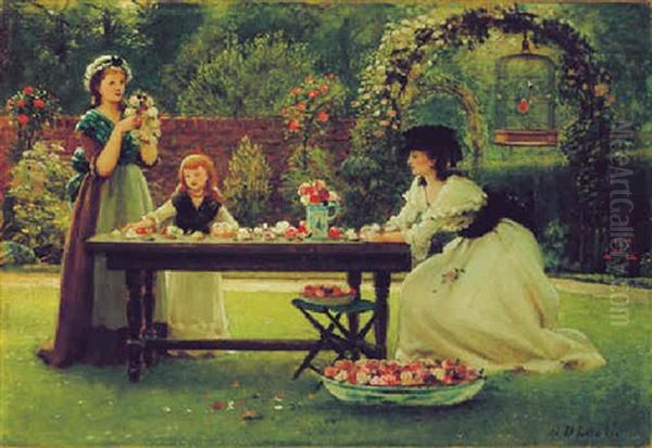 A Feast Of Roses Oil Painting by George Dunlop Leslie