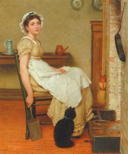 Kokkenpigen Oil Painting by George Dunlop Leslie