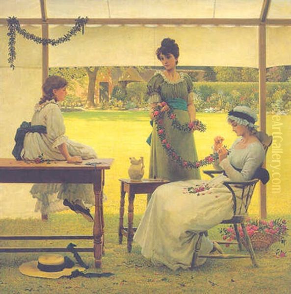 The Garland Oil Painting by George Dunlop Leslie