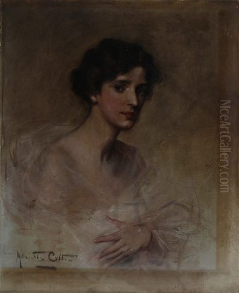 Portrait De La Princesse Jean Ghika, Nee Hazel-marie Paliner-singer (1882-1951) Oil Painting by Mariette Leslie-Cotton