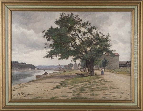 Vue De La Saone A Caluire by Theodore Lespinasse